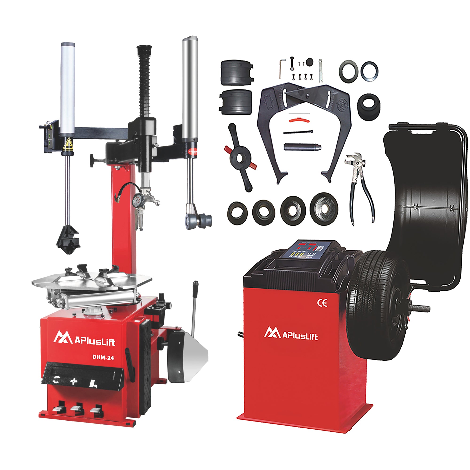 APlusLift DHM-24 Tire Changer + WBS-500 Balancer Combo