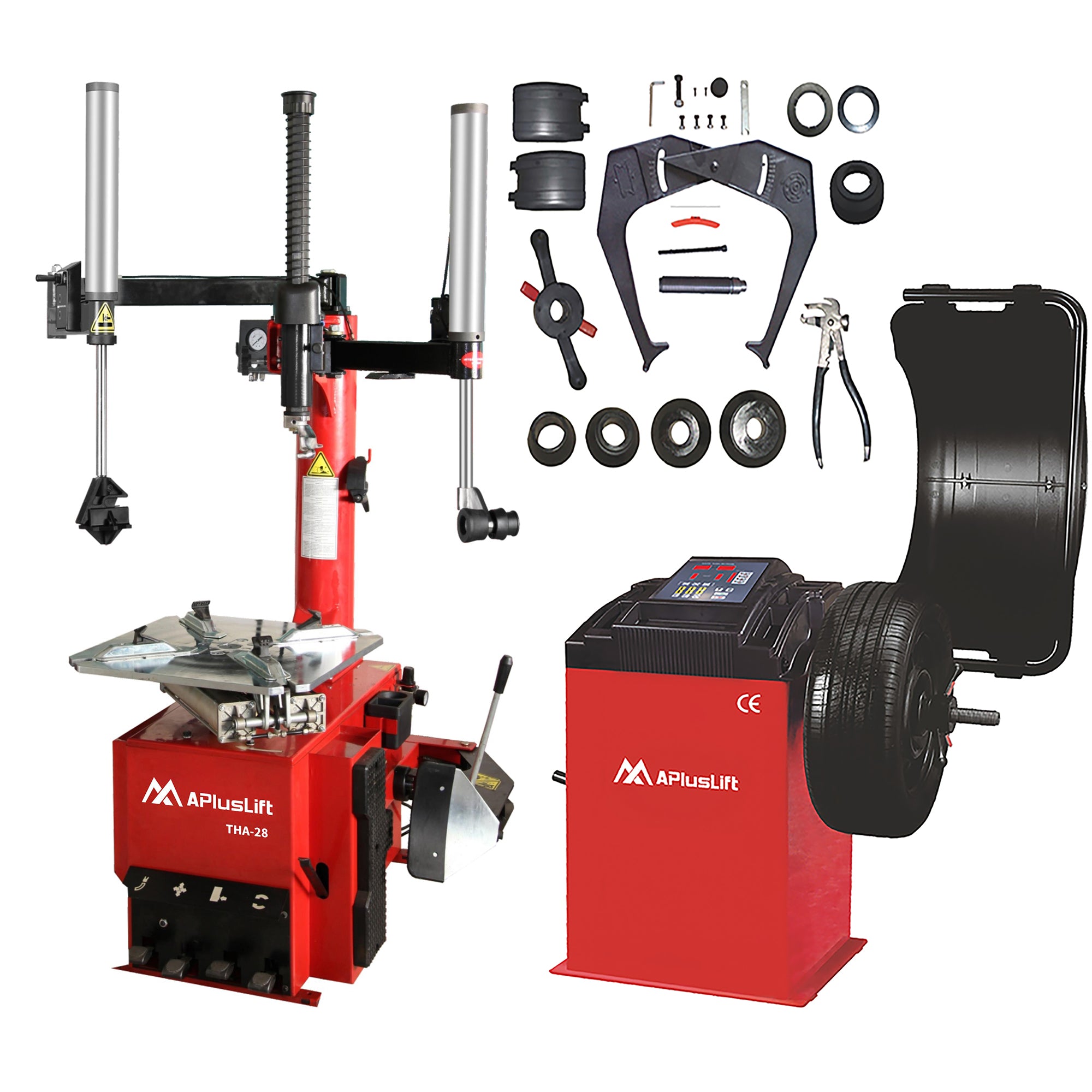 APlusLift THA-28 Tire Changer + WBS-500 Balancer Combo