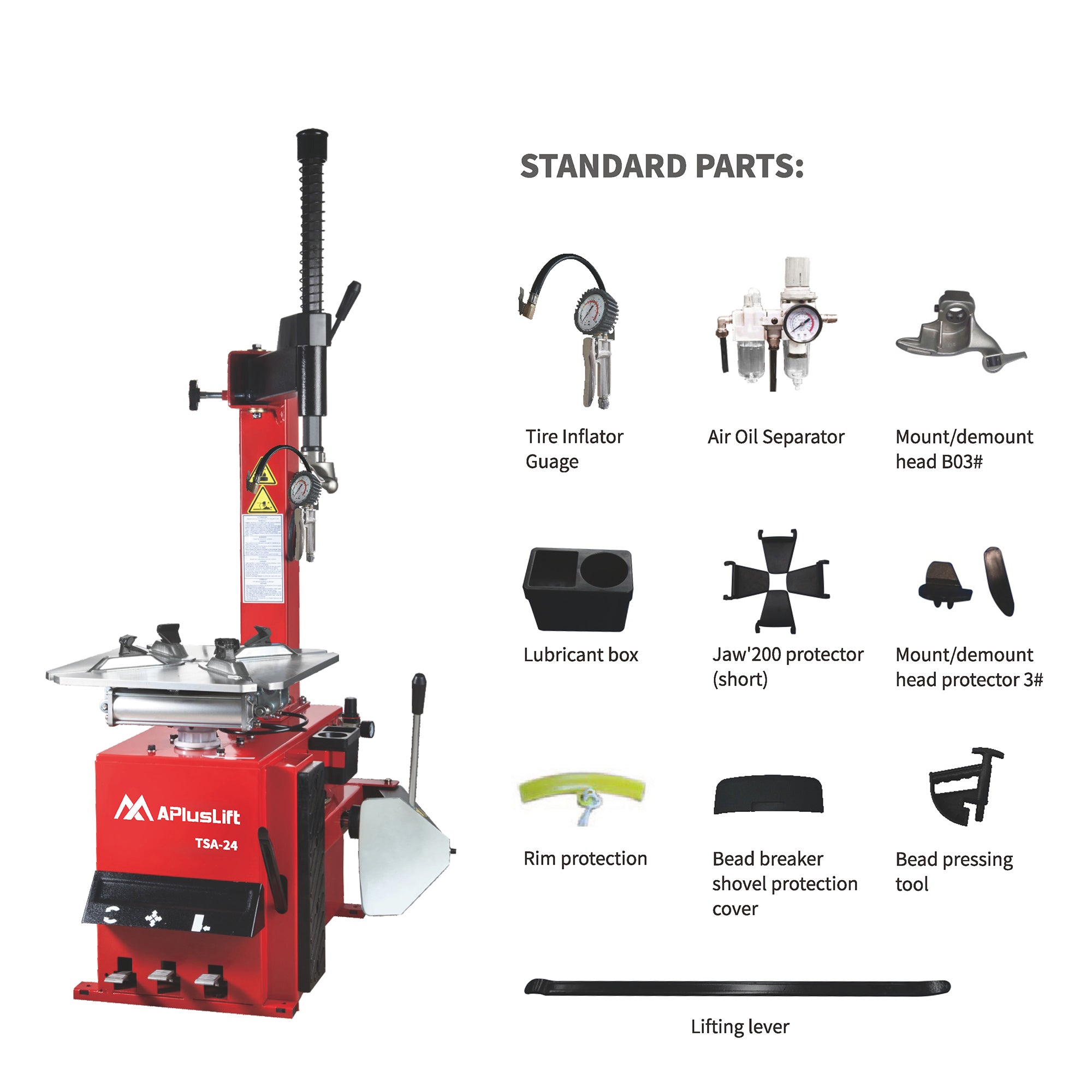 APlusLift TSA-24 Tire Changer + WBS-500 Balancer Combo