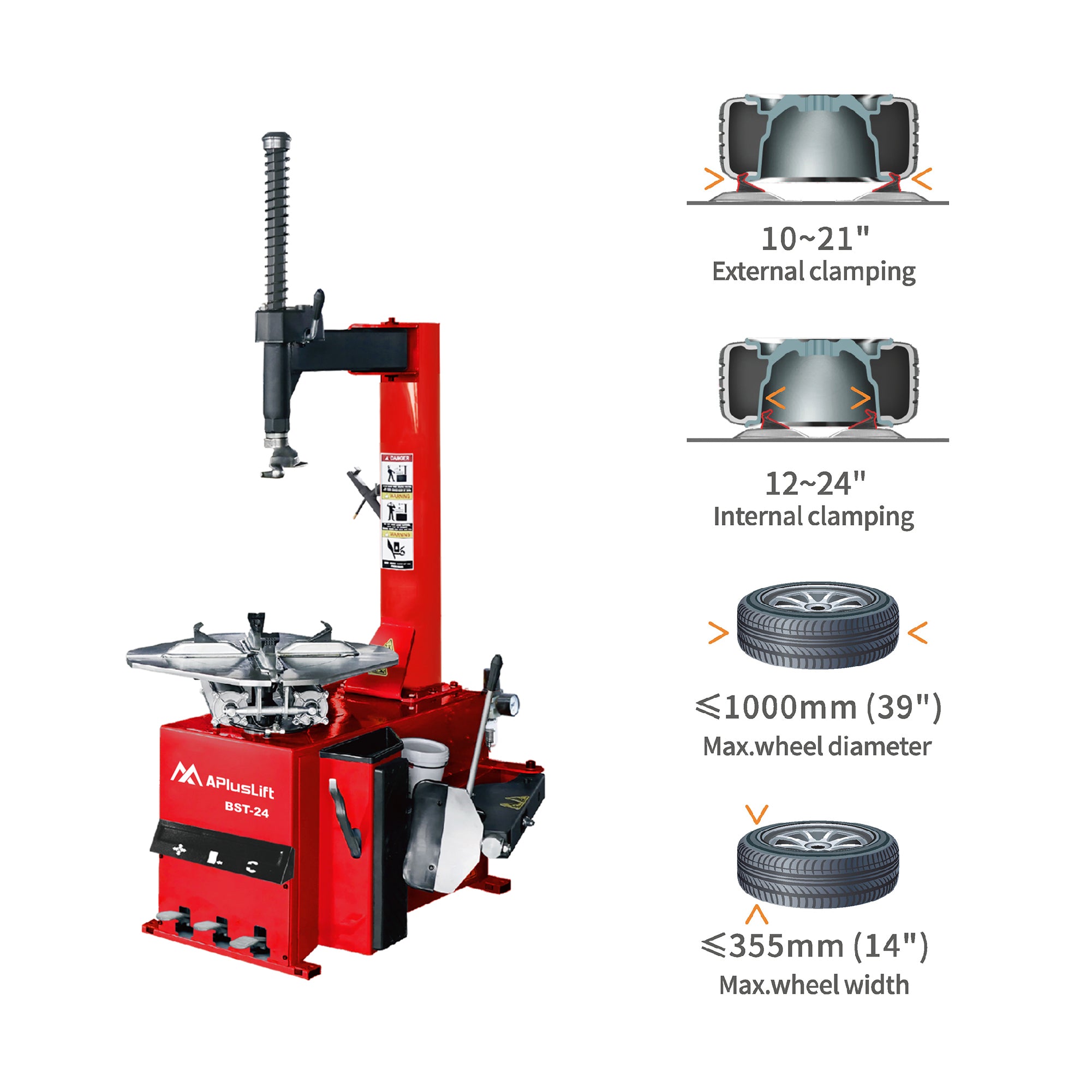 APlusLift BST-24 Tire Changer with Bead Blaster
